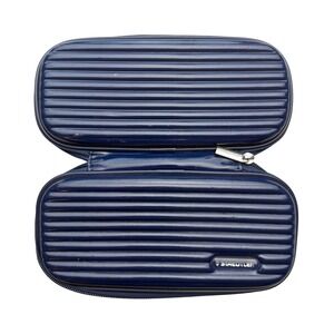 Staedtler Pencil Case Hardshell Ribbed Navy Blue Industrial Minimalist School 8"